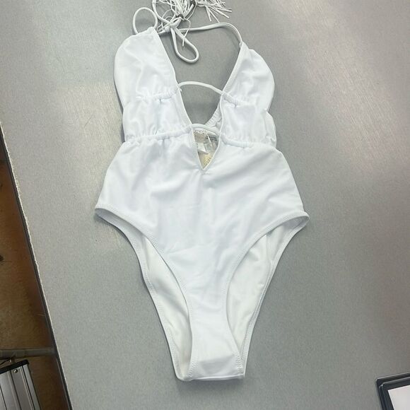 NWT Ramy Brook White One Piece Marta Swim Suit 🤩 - Picture 2 of 8